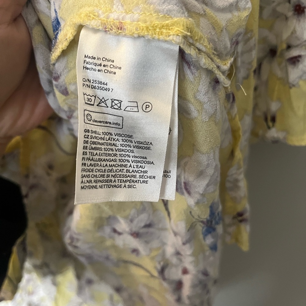 Floral Yellow and Purple Top - Picture 7 of 7